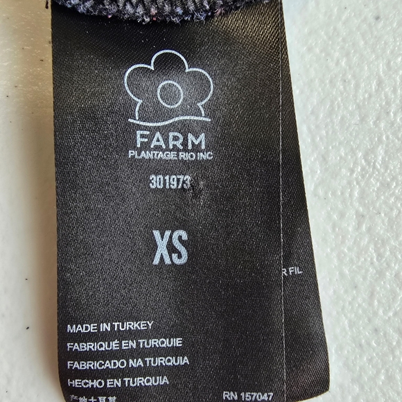 FARM Rio Lily's Garden Mock Neck Blouse Women's XS Floral Colorful Vacation - Picture 10 of 12